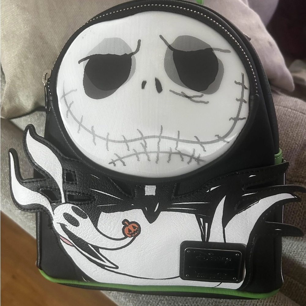 Loungefly Black and White Jack Skellington Backpack
